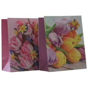 Flaschentragtasche PBS, bunt sortiert, Blumenmotive, 180×100×180 