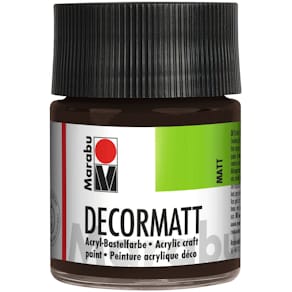 Acrylfarbe Marabu Decormatt, dunkelbraun, 50 ml