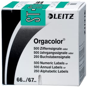 Buchstabensignal Leitz Orgacolor ST, 250 St., türkis