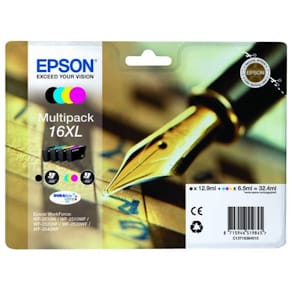 Tintenpatronen Epson 16XL Value Pack, schwarz/cyan/magenta/gelb