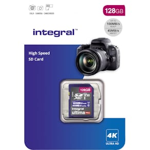 Geheugenkaart Integral SDXC V30, 128 GB