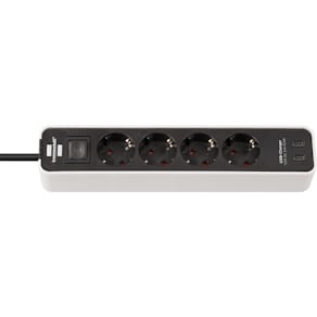 Steckdosenleiste Brennenstuhl Ecolor, Schalter, 4-fach, 2x USB-C