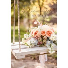 Hochzeitskarte, Goldfolie, 11,5 x 17 cm, 5er-Set