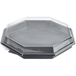 Plastbakke Duni Octaview m/hængslet låg, 1800 ml, A-PET, 96 stk