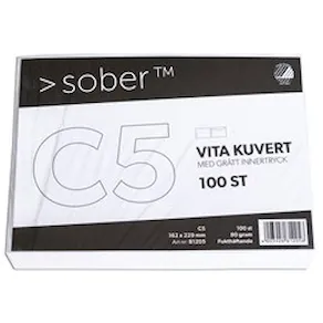Kuvert konsument C5 FH 80g vit100/fp