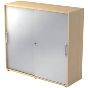 Schiebetürenschrank Hammerbacher 1753S RE, ahorn/silber, 120 x 40