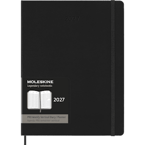 Moleskine Classic Pro Hard 12M Weekly Vertical XL Svart 2027
