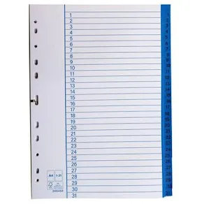 Pappersregister A4 1-31 10/fp