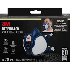 Mondmasker 3M 4279+, met geïntegreerde filters, herbruikbaar