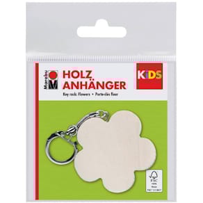 Schlüsselanhänger MARABU KiDS, Blume, Holz