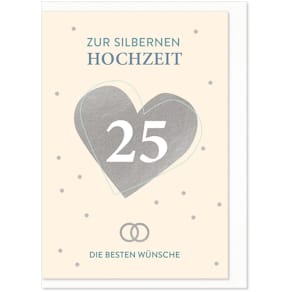 Glückwunschkarte KOMMA³ Silberhochzeit