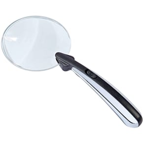 Lupe WEDO, rund, LED, schwarz/chrom