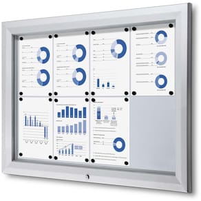 Opslagstavle Twinco grå filt alu-ramme 76x100 cm, 1 stk