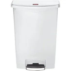 Avfallskärl pedal RUBBERMAID Slim Jim® vit 90L