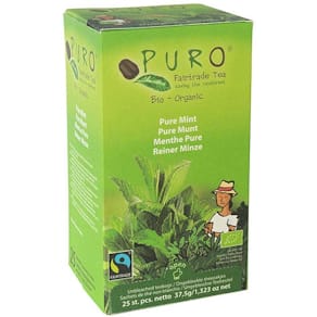 Thee Puro Bio Pure Mint, fairtrade, pak van 25 zakjes