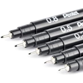 Fineliner PENTEL Pointliner 0,8mm svart