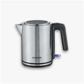 Wasserkocher Severin, Edelstahl/schwarz, 1 l, 2400 W