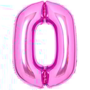 Folienballon Amscan, Zahl 0, pink