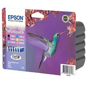 Epson T0807 Multipack - 44.4 ml - svart, gul,