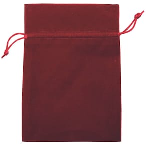 Geschenksäckchen GOLDINA Samt, rot