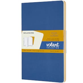 Volant Journal Olinjerad Large Blå & Gul 2-Pack