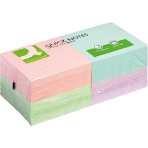 Memoblok Q-CONNECT Quick Notes, 76 x 76 mm, 100 vel, pak van 12, 