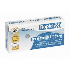 Hæfteklammer Rapid STRONG 24/6, op til 30 ark, 1000 stk