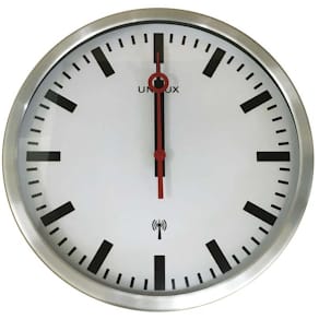 Vægur Unilux Station 35,5x35,5 cm, metallic