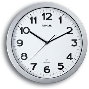 Wanduhr MAUL MAULstep, Funk, Ø 35 cm, silber