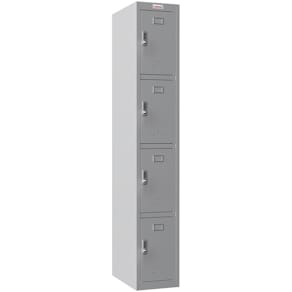 Garderobenschrank Phoenix Safe PL1430GGE, 4 Fächer, grau/grau