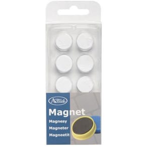 Magnetknapp Actual Vit, 16mm, 10/fp