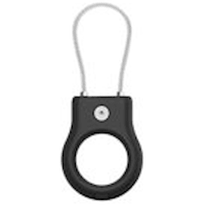 Secure Holder with Wire Cable for Airtag - Black