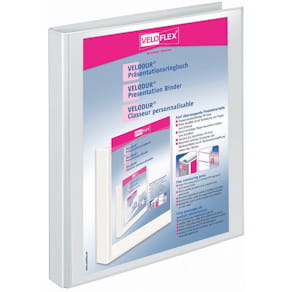 Präsentationsringbuch VELOFLEX VELODUR, PP, A4, 4-Ring, weiß