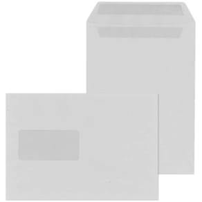 Versandtasche MAILMEDIA C5, mit Fenster, selbstklebend, grau, 80 