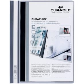 Schnellhefter Durable DURAPLUS, A4 Panorama, grau