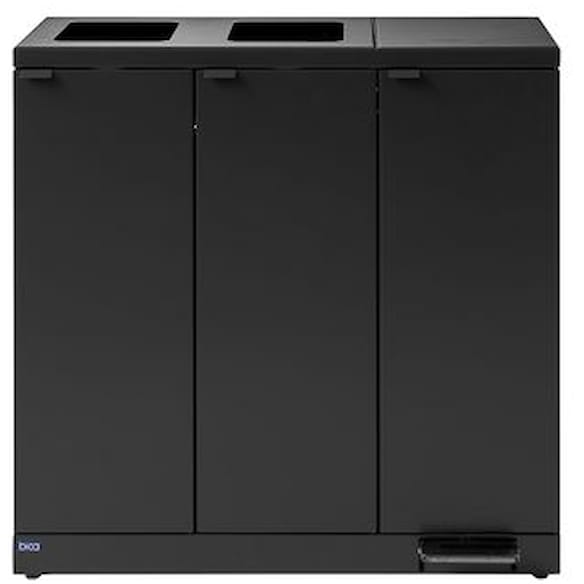 Avfallsbeholder BICA 973 3x65L antrasitt