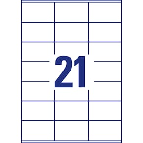 Universaletiketten Avery Zweckform, 70 x 41 mm, weiß