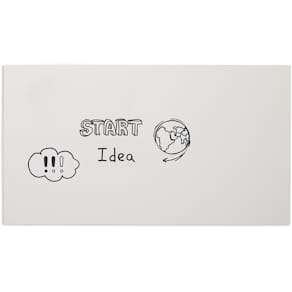 Whiteboard Smit Visual, frameloos, gelakt staal, magnetisch
