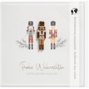 Weihnachtskarte PERLEBERG Moments Collection Kork, Nussknacker, b