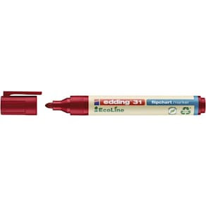 Permanent marker edding EcoLine 31, 1,5–3 mm rund, rød, 10 stk