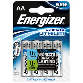 Batteri Energizer Lithium AA, 4/fp