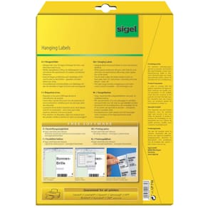 Stückwarenanhänger Sigel, 38 x 55 mm
