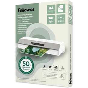 Lamineerhoes Fellowes, 50% gerecycleerd, glanzend, A4, pak