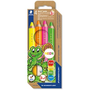 Farbstift-Etui STAEDTLER Noris junior, 4 St., Neon, sortiert