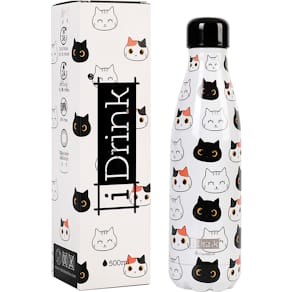 Thermosflasche ITOTAL Cats, Edelstahl, bunt, 0,5 l