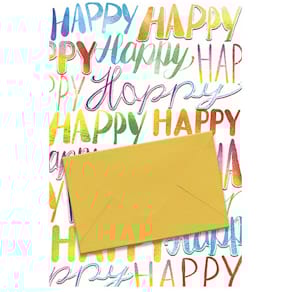 Geburtstagskarte HANRA Geldschein, englisch