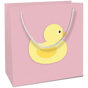 Geschenktragetasche BY NATURE Baby Ente, rosa