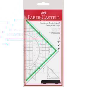 Geodreieck Faber-Castell, 22 cm, transparent