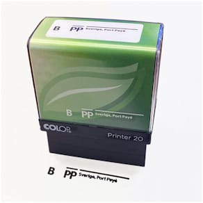 Stämpel "B-Porto Betalt" 34x14 mm COLOP Svart