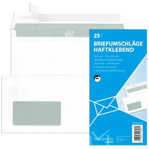 Briefumschlag MAILMEDIA, DL, m. Fenster, HK, 80 g/m², weiß